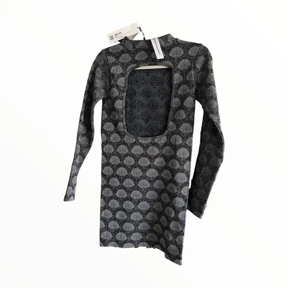 ZARA | Gray | SEAMLESS JACQUARD DRESS - Picture 10 of 11